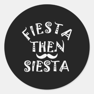 Cinco De Mayo Fiesta Dann Siesta Boys Children Wom Runder Aufkleber