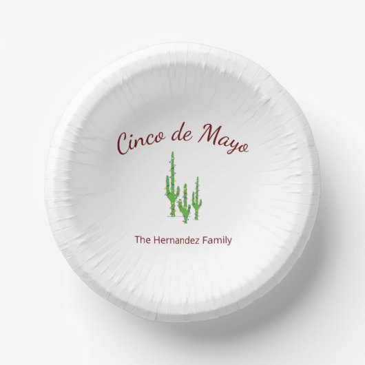Cinco de Mayo Fiesta Desert Cactus Party  Pappteller (Vorderseite)