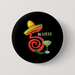 Cinco De Mayo Fiesta Design Camisa 5 De Mayo Viva Button