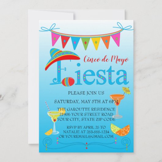 Cinco De Mayo Fiesta Einladung (Vorderseite)