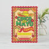 Cinco de Mayo Fiesta Einladung (Stehend Vorderseite)