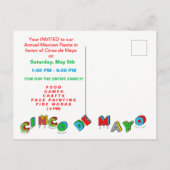 Cinco de Mayo Fiesta Einladung - Postkarte (Rückseite)