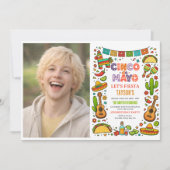 Cinco de Mayo Fiesta – Farbige Partyfeier Einladung (Vorderseite)