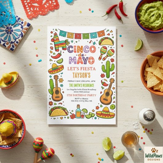 Cinco de Mayo Fiesta – Farbige Partyfeier Einladung