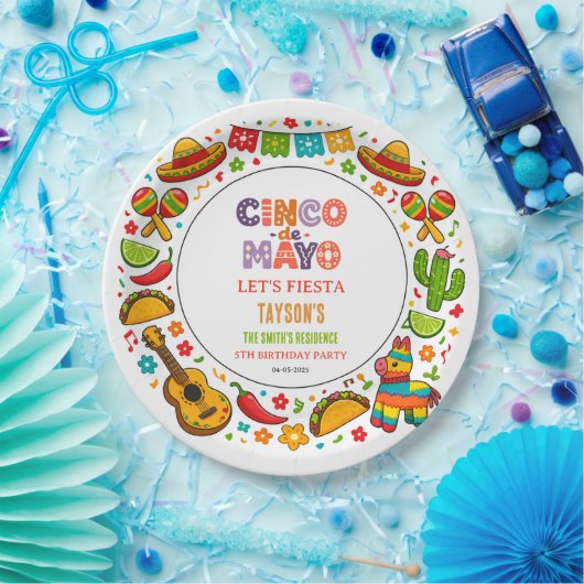 Cinco de Mayo Fiesta – Farbige Partyfeier Pappteller (Party)