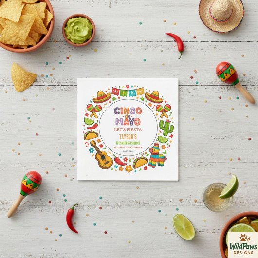 Cinco de Mayo Fiesta – Farbige Partyfeier Serviette