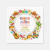 Cinco de Mayo Fiesta – Farbige Partyfeier Serviette (Vorderseite)