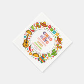 Cinco de Mayo Fiesta – Farbige Partyfeier Serviette (Ecke)