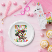 Cinco de Mayo Fiesta Fun Adorable Axolotl Party Pappteller (Party)