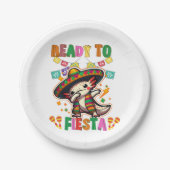 Cinco de Mayo Fiesta Fun Adorable Axolotl Party Pappteller (Vorderseite)