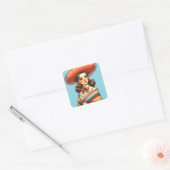 Cinco de Mayo Fiesta Gastgeschenk Quadratischer Aufkleber (Umschlag)