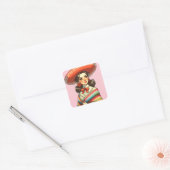Cinco de Mayo Fiesta Gastgeschenk Quadratischer Aufkleber (Umschlag)