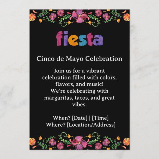 Cinco de Mayo Fiesta Invitation Einladung (Vorderseite)