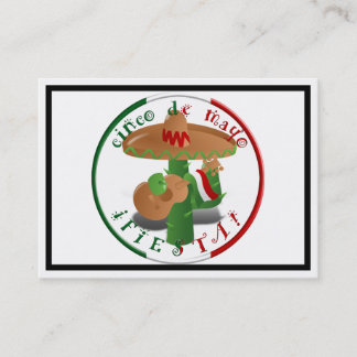 Cinco De Mayo Fiesta! Kaktus mit Sombrero Visitenkarte