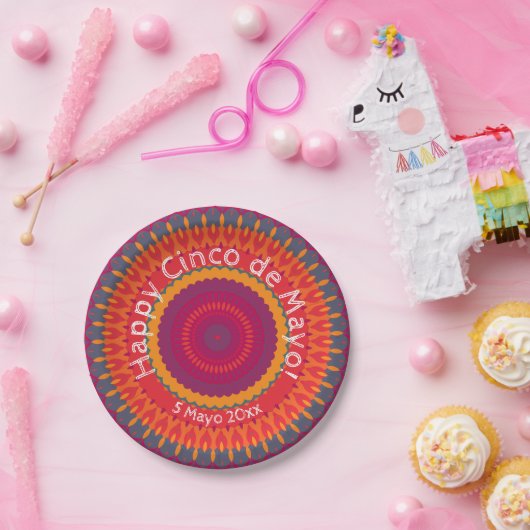Cinco de Mayo Fiesta Kaleidoscope Pappteller (Party)