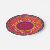 Cinco de Mayo Fiesta Kaleidoscope Pappteller (Schrägansicht)