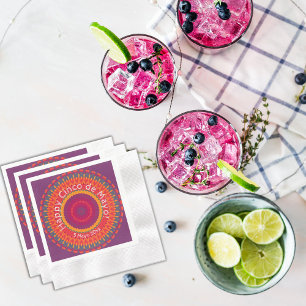 Cinco de Mayo Fiesta Kaleidoscope Party Serviette