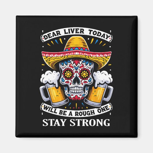 Cinco de Mayo Fiesta Liebe Leber wird heute Magnet (Vorne)