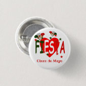 Cinco de mayo ,fiesta mexican button (Vorne & Hinten)