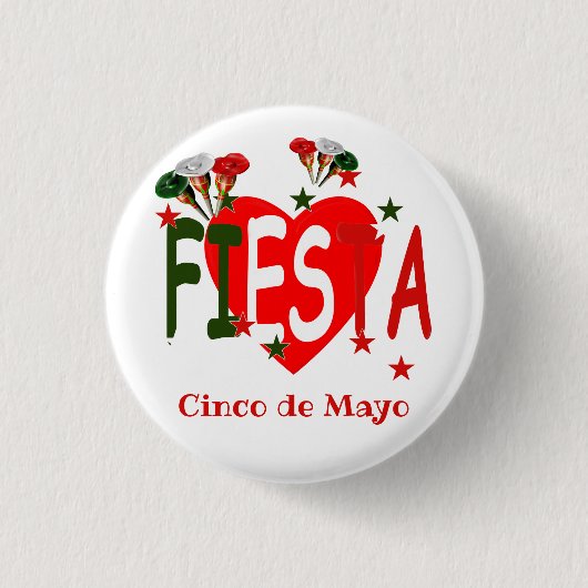 Cinco de mayo ,fiesta mexican button (Vorderseite)