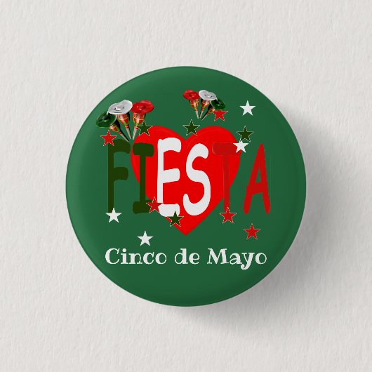 Cinco de mayo ,fiesta mexican button (Vorderseite)