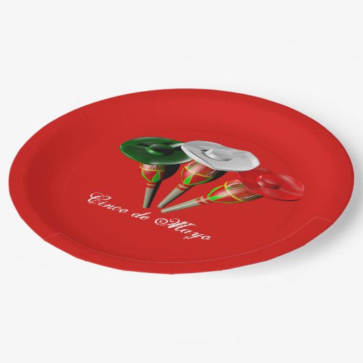 Cinco de mayo ,fiesta mexican pappteller (Schrägansicht)