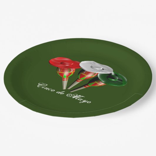 Cinco de mayo ,fiesta mexican pappteller (Schrägansicht)