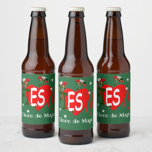 Cinco de mayo,fiesta mexican,Personalisiert Bierflaschenetikett (Flaschen)