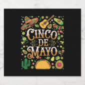 Cinco De Mayo Fiesta Niedliche Elemente des Party Bierflaschenetikett (Einzelnes Label)