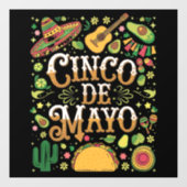 Cinco De Mayo Fiesta Niedliche Elemente des Party Fensteraufkleber (Blatt)