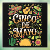 Cinco De Mayo Fiesta Niedliche Elemente des Party Fensteraufkleber (Blatt 3)
