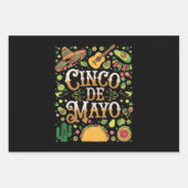 Cinco De Mayo Fiesta Niedliche Elemente des Party Geschenkpapier Set (Vorderseite)