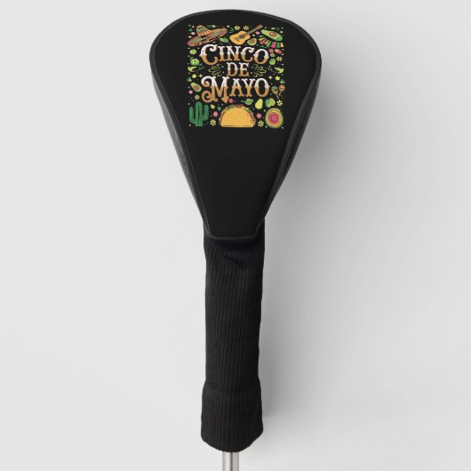 Cinco De Mayo Fiesta Niedliche Elemente des Party Golf Headcover (Vorderseite)