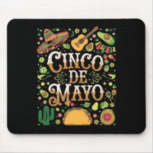 Cinco De Mayo Fiesta Niedliche Elemente des Party Mousepad