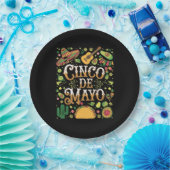Cinco De Mayo Fiesta Niedliche Elemente des Party Pappteller (Party)