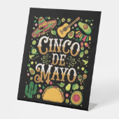 Cinco De Mayo Fiesta Niedliche Elemente des Party Sockelschild (Vorderseite)