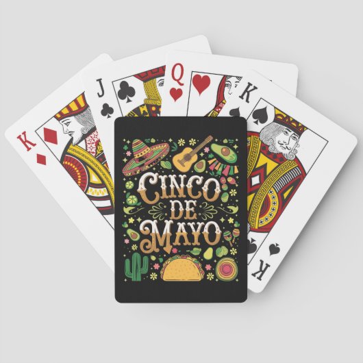 Cinco De Mayo Fiesta Niedliche Elemente des Party Spielkarten (Rückseite)