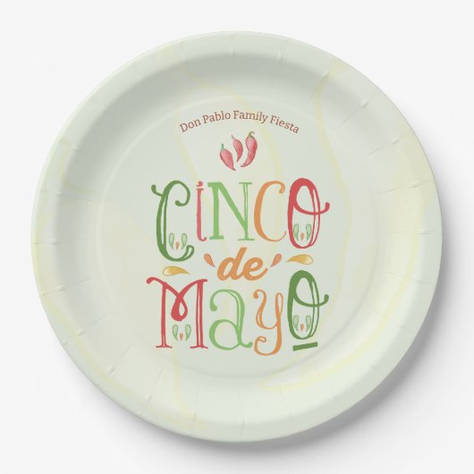 Cinco de Mayo Fiesta Pappteller (Vorderseite)