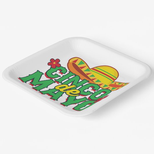 Cinco de Mayo Fiesta Pappteller (Gewinkelt)