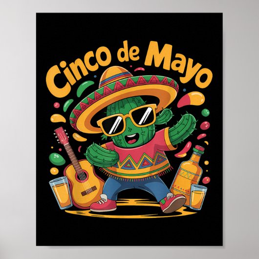 Cinco De Mayo Fiesta Party 5 De Mayo Funny Mexican Poster (Vorne)