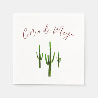 Cinco de Mayo Fiesta Party Desert Cactus Serviette