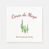 Cinco de Mayo Fiesta Party Desert Cactus Serviette (Vorderseite)