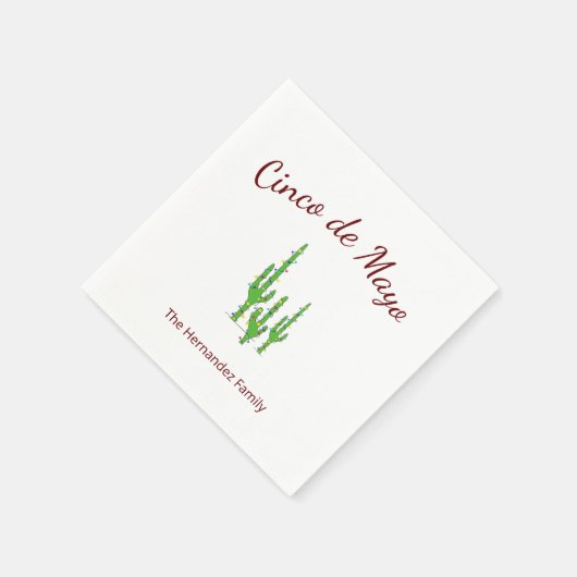 Cinco de Mayo Fiesta Party Desert Cactus Serviette (Ecke)