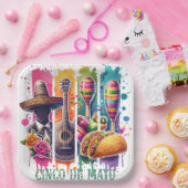 Cinco de Mayo Fiesta Quadratische Papierplatten Pappteller (Party)