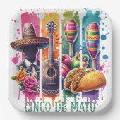 Cinco de Mayo Fiesta Quadratische Papierplatten Pappteller (Vorderseite)