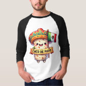 Cinco de Mayo Fiesta Raglan 3/4 Ärmel T-Shirt (Vorderseite)