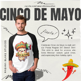 Cinco de Mayo Fiesta Raglan 3/4 Ärmel T-Shirt