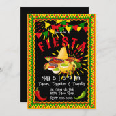 Cinco de Mayo Fiesta Salsa Einladung (Vorne/Hinten)