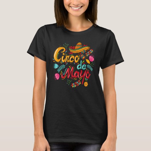 Cinco De Mayo Fiesta Sombrero 5 De Mayo Viva Mexic T-Shirt (Vorderseite)