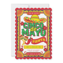 Cinco de Mayo Fiesta Sombrero Einladung